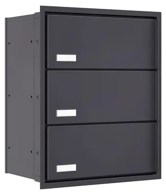 Produktbild von Einbaubriefkasten Stockholm for Three in Anthrazit