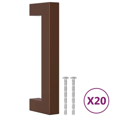 Zdjęcie produktu dla vidaXL Uchwyty meblowe 20 szt. Brąz 96 mm stal nierdzewna