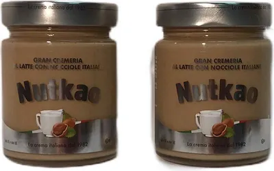 Produktbild von Nutkao gran cremeria 2x350g. tolle Molkereimilchcreme und streichfähige italienische Haselnusscreme
