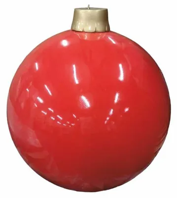 Image de Casa Padrino Boule de Noël décorative XXL rouge / or Ø 100 cm - Décoration de Noël