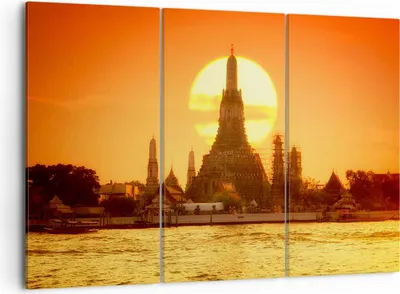 Produktbild von Bild auf Leinwand - Leinwandbild - Tempel Asien - 105x70cm - Wand Bild - Wanddeko - Wandbilder - Leinwanddruck - Bilder - Kunstdruck - Wanddekoration - Leinwand bilder - Wandkunst - CE105x70-3420