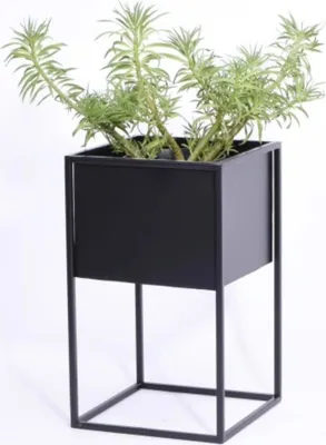 Produktbild von Blumenständer, Blumenhocker, Blumentopfständer Modern Pflanzenstand Pflanzenständer Pflanzenhocker, im Loft-stil, Stahl pulverbeschichtet Höhe 40cm