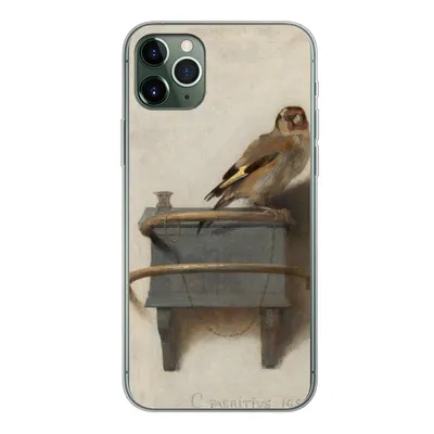 Produktbild von MuchoWow® Handyhülle Schutzhülle Hülle für iPhone 11 Pro Max Stieglitz - Alter Meister - Carel Fabritius Silikon Softcase Handy Hülle - Schutz