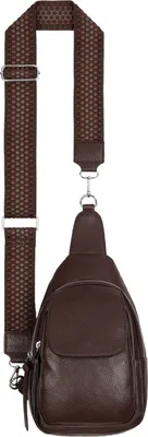 Produktbild von Brusttasche Umhängetasche Cross Body Bag Kunstleder CHOCOLATE (L-318)