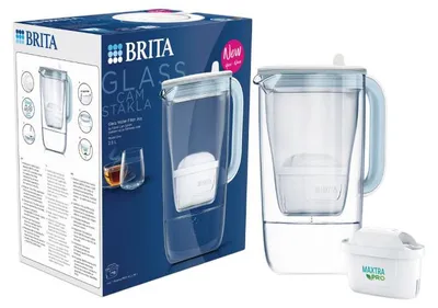 Zdjęcie produktu dla Szklany dzbanek filtrujący do wody BRITA LED Maxtra Pro Niebieski,