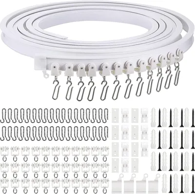 Produktbild von 5 Meter biegbare gebogene Vorhangschiene für die Decke, flexibler Deckenvorhang