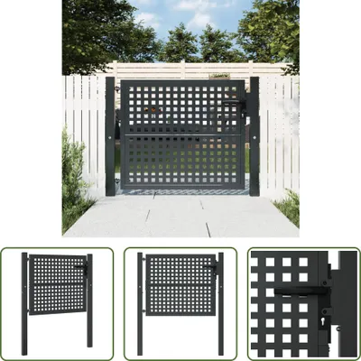 Produktbild von The Living Store Gartentor Anthrazit 105x125 cm Stahl