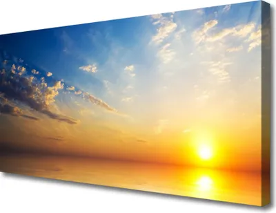 Produktbild von Tulup Leinwand-Bilder 100x50 Wandbild Canvas Kunstdruck Sonnenaufgang Meer Landschaft