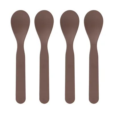 Image de Lässig - Lot de cuillères en cellulose unies Choco