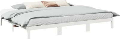 Produktbild von Maison Exclusive - Familienbett ohne Matratze Weiß 270x200 cm Massivholz Kiefer