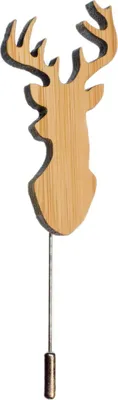 Produktbild von Hirsch Brosche Anstecknadel Krawattennadel Hirsche Geweih Jagdmotiv Reh Holz