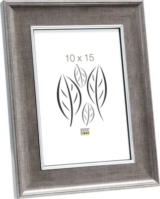Image de Deknudt S46ED1 : cadre photo en bois argenté, 13 x 13 cm