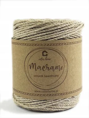 Produktbild von Baumwollschnur gedreht 3-lagig 2mm 100m Beige