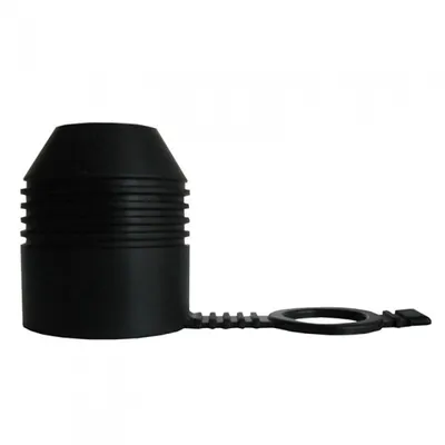 Produktbild von Anhängerstecker mit Ringgummi 7 cm schwarz in Blister