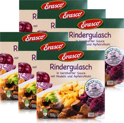 Produktbild von Erasco Rindergulasch 480g Fertigessen (6er Pack)