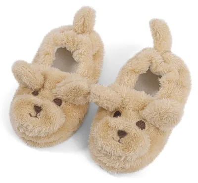 Productafbeelding van LACOFIA Pantoffels voor peuters, meisjes en jongens, dierenmotief, winter, pluche