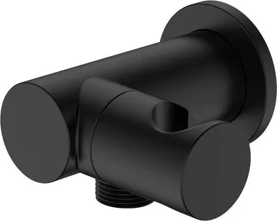 Produktbild von Avapax | Anschlusswinkel - Schwarz Matt - 2-in-1 - G1/2 - Messing