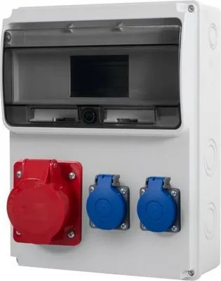 Imagen del producto de Panel de distribución ULISSE 11M, 32A/5P, 2x230V, grado de protección IP54