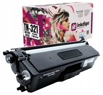 Produktbild von Inkdigo Toner TN321B für Brother DCP-L8400CDN, DCP-L8450CDW, HL-L8250CDN, HL-L8350CDW – Schwarz, 2500 Seiten,