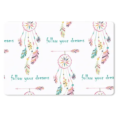 Produktbild von MuchoWow® Mauspad Mousepad Träume - Traumfänger - Federn - Regenbogen 27x18 cm - Mousepads - Maus Mat - Pad - Mausunterlage - Büroartikel - Desk Matten