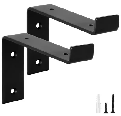 Zdjęcie produktu dla Wspornik półki - Ciężki - 2 szt. - Czarny - 15 cm - 50 kg