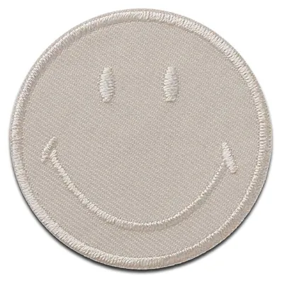 Produktbild von Mono-Quick Smiley Beige - Aufnäher, Bügelbild, Aufbügler, Applikationen, Patches, Flicken, zum aufbügeln, Größe: 5 x 5 cm