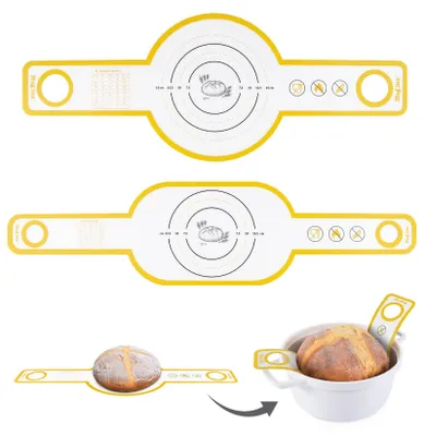 Produktbild von Silikon-Brotschlinge - Hitzebeständige Backmatte für Dutch Oven - 2 Stück
