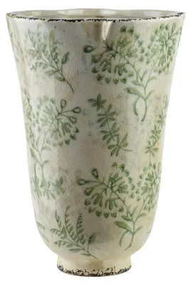 Productafbeelding van Vaas, keramiek, Mondex Crocket, 21,5x21,5x31 cm, ecru, 1 stuk