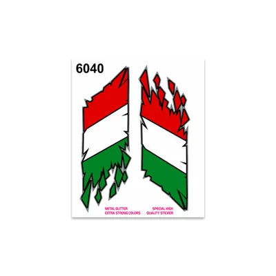 Produktbild von Sticker Flagge Italien Lacerata 10 x 12 cm