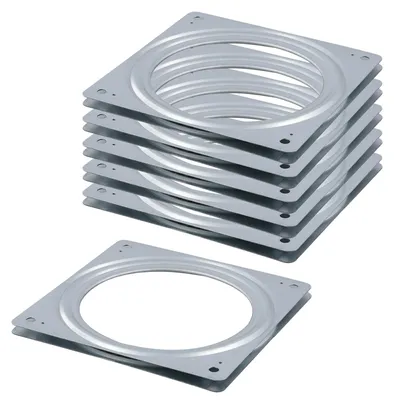 6er Set Lazy Susan Drehplatte 15,6 x 0,87 cm quadratisch