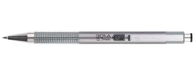 Guľôčkové pero, 0,24 mm, stláčaci mechanizmus, farba tela: strieborná, ZEBRA "F-301 A", modré