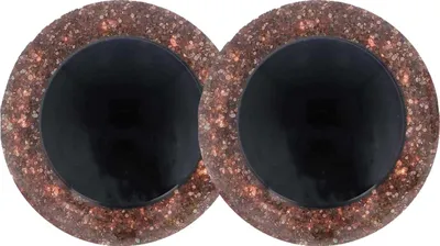 Glitzeraugen 50 Stück m. Gegenstück 12 mm Tieraugen Sicherheitsaugen braun