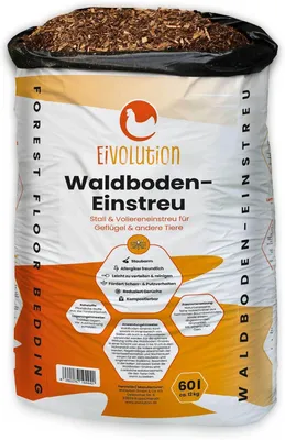 Produktbild von Streu für Kleintiere und Hühner - 60 Liter - Waldboden mit Rinde und Moos - kompostierbar