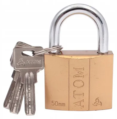 Produktbild von Atom-Gusseisen-Vorhängeschloss 40 mm / Blisterverpackung mit codiertem Schlüssel