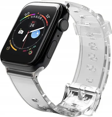 Produktbild von HQWear Ersatz-Silikonarmband fr Apple Watch 6/5/4/3/2 (44 mm, 42 mm), Schwarz