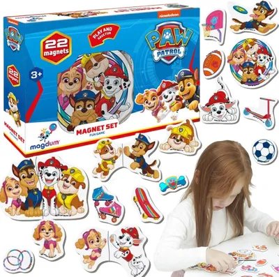 Zdjęcie produktu dla Zestaw Magnesów Psi Patrol Paw Patrol Kolorowe Kompaktowe Układanka Ml4034-02