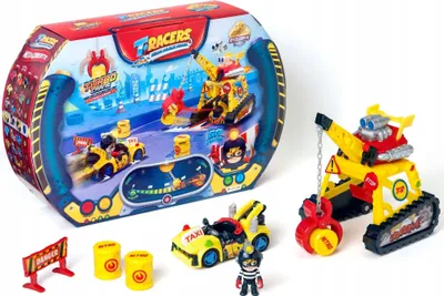Produktbild von T-Racers Turbo Crane Challenge Fahrzeugset