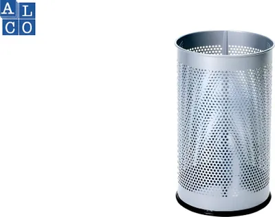Produktbild von Alco Papier-Abfallsammler Metall gelocht 15l silber