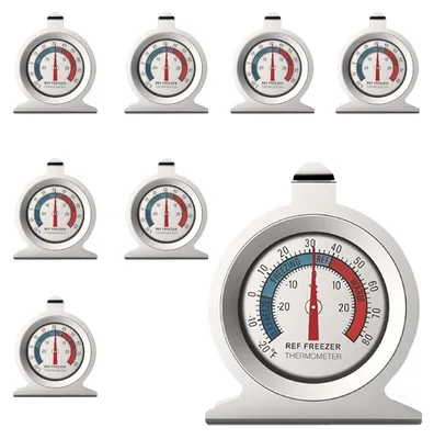 Produktbild von Set mit 8 analogen Thermometern für Kühlschrank und Gefriertruhe