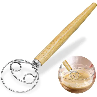 Produktbild von Dänischer Teigbesen 33 cm Edelstahl mit Eichengriff