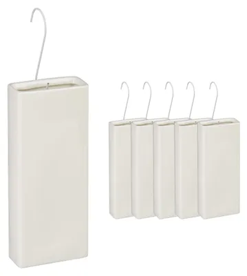 Luftbefeuchter-Set für Heizkörper, 6 Stück, Keramik, Creme