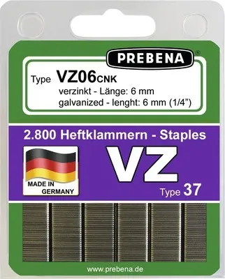 Produktbild von Heftklammern Prebena Type VZ06CNK-B 2.800 St.