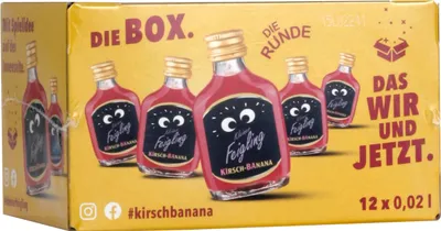 Immagine prodotto di Liquore premium alla ciliegia e alla banana Little Coward The Party Shot 12er