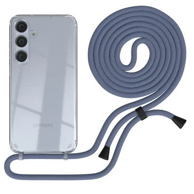Produktbild von EAZY CASE Handykette kompatibel mit Samsung Galaxy S24 Plus, Handyhülle mit Umhängeband, Handykordel, Schutzhülle Clear, Band in Grün