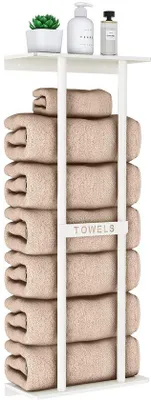 Produktbild von Famanu Wandregal Handtuchaufbewahrung - 76 cm, Weiß