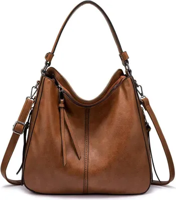 Produktbild von Handtasche Damen Kunstleder Umhängetasche Designer Hobo Braun