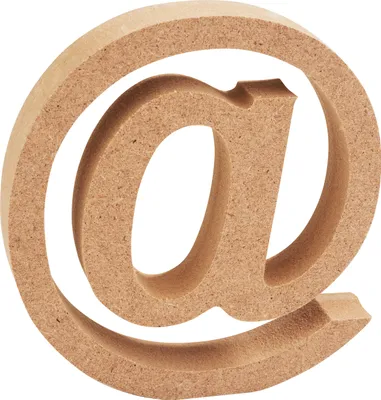 Produktbild von VBS MDF Buchstaben 8 cm hoch 1.5 cm stark ideal für Bastelprojekte Zeichen "@"