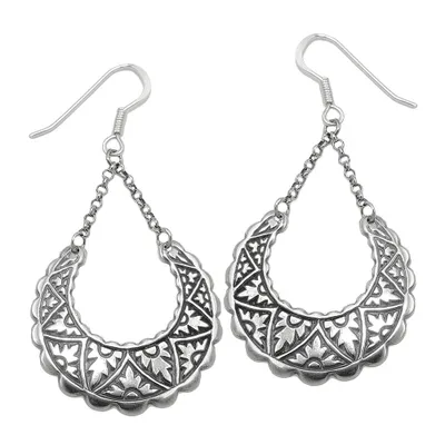 Produktbild von Ohrhaken Ohrhänger Ohrring 53x25mm Orient geschwärzt Silber 925 silber 53x25mm