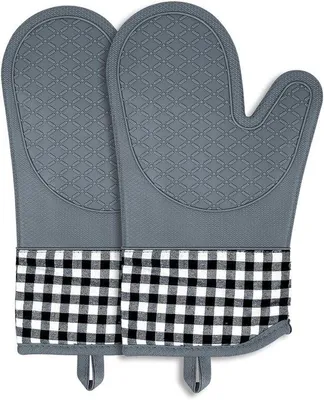 Immagine prodotto di Set di tappetini in silicone per forno con scanalature - 2 pezzi | Resistenti al calore fino a 260 °C, antiscivolo e lavabili | Per la cucina, la cottura al forno e il barbecue