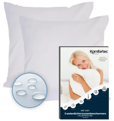 Produktbild von Kissenbezüge wasserdicht, 50 x 50 cm, mit Reißverschluss, atmungsaktiv, hypoallergen